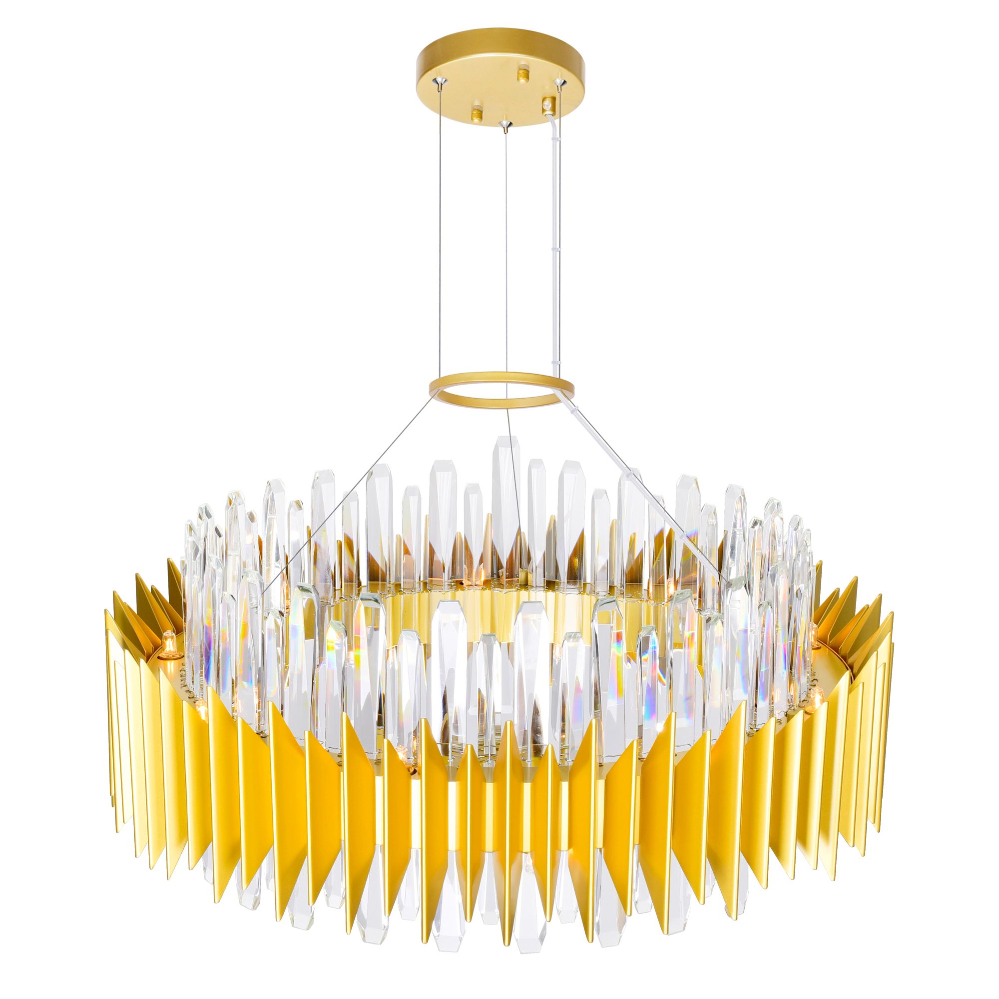 Image 3 Cityscape 18 Light Chandelier With Satin Gold Finish more views