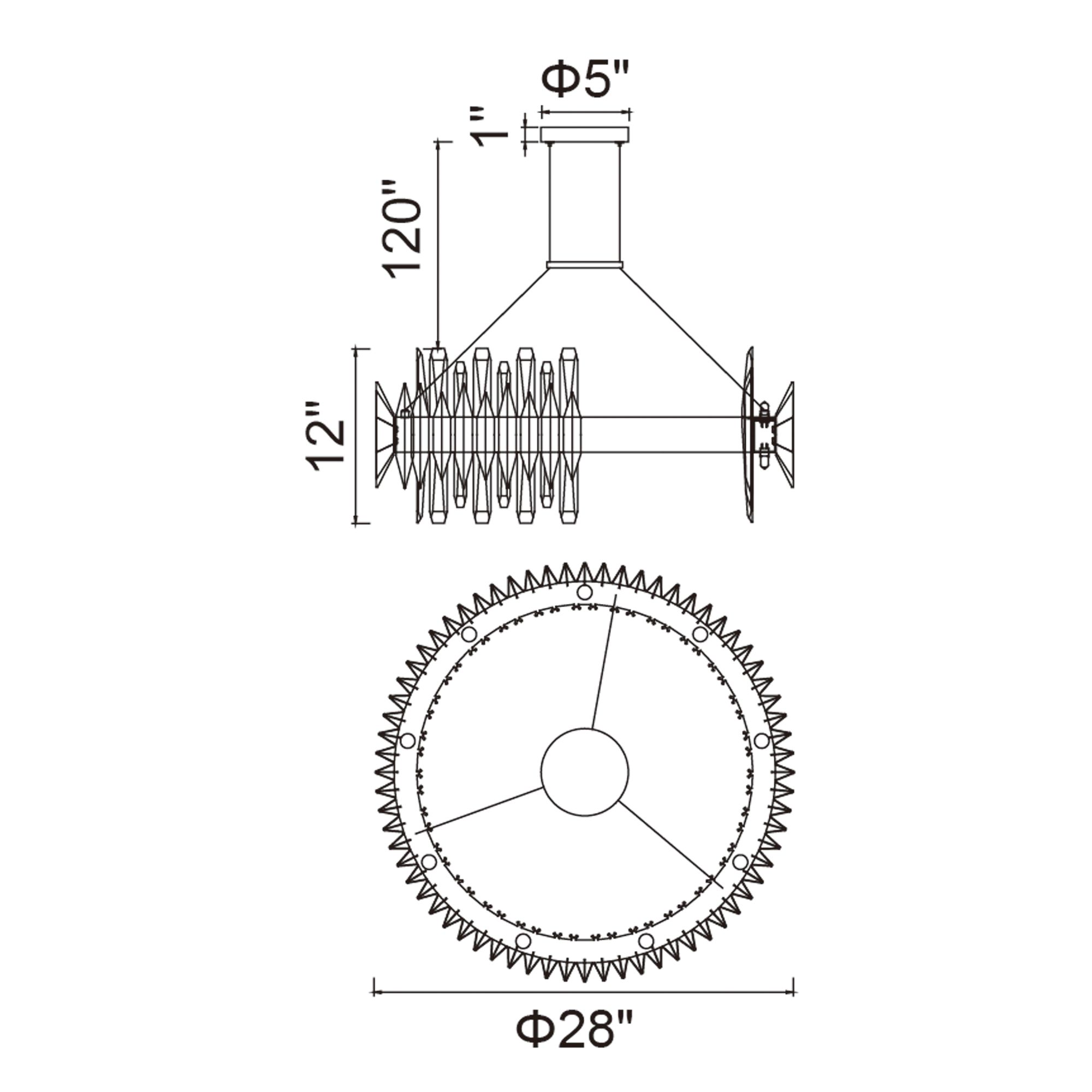 Image 6 Cityscape 18 Light Chandelier With Satin Gold Finish more views