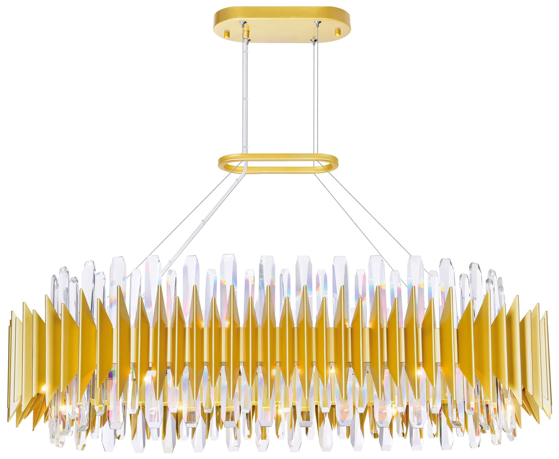 Cityscape 20 Light 39in Satin Gold Chandelier