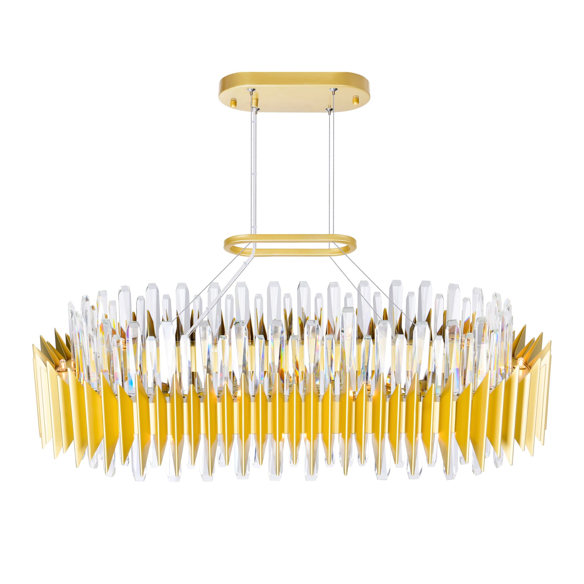 Thumbnail3 of Cityscape 20 Light 39in Satin Gold Chandelier more views