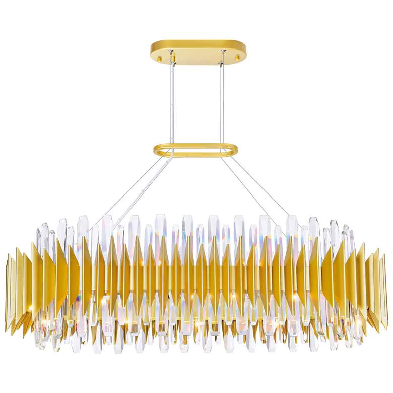 Image 1 Cityscape 20 Light Chandelier With Satin Gold Finish