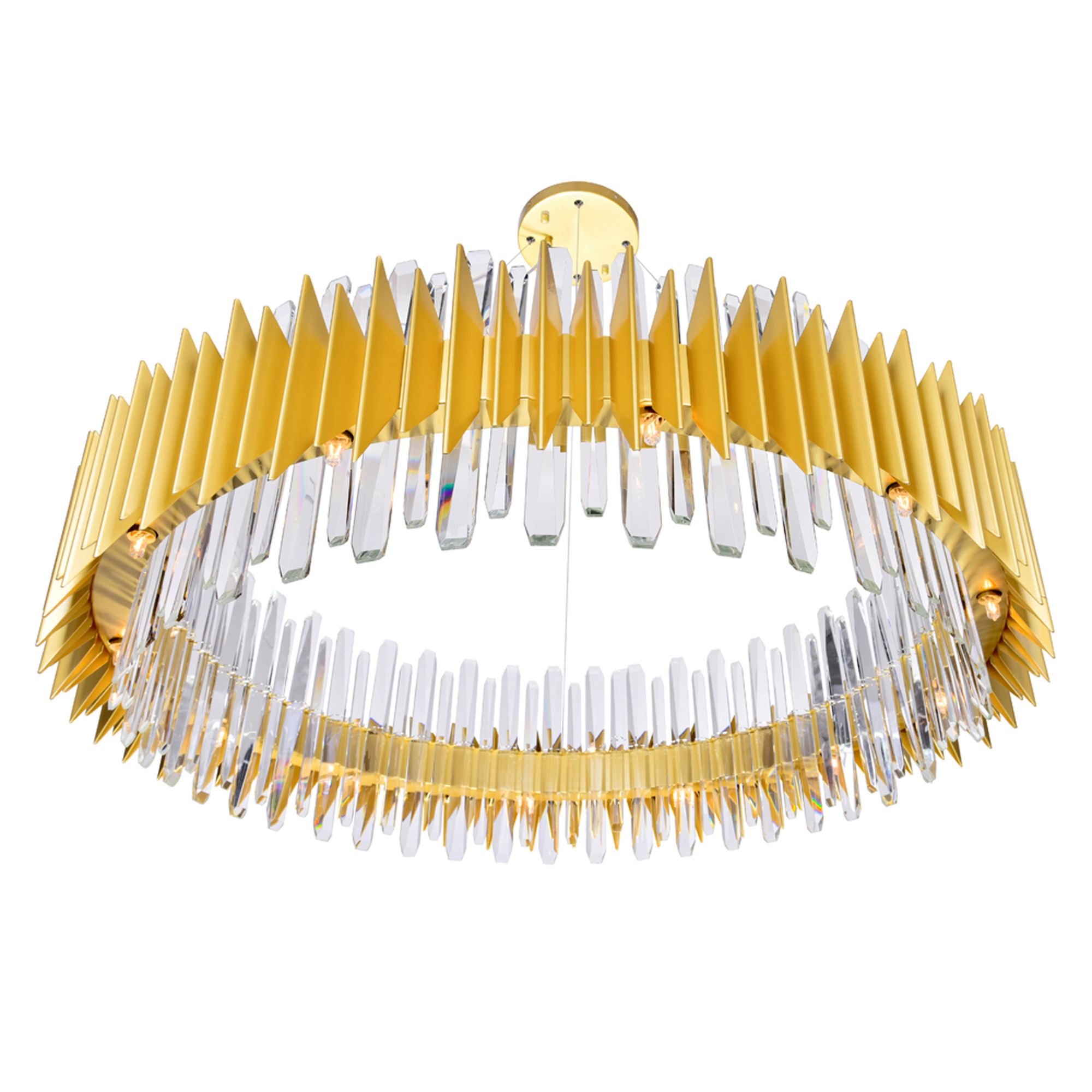 Image 2 Cityscape 24 Light Chandelier With Satin Gold Finish more views