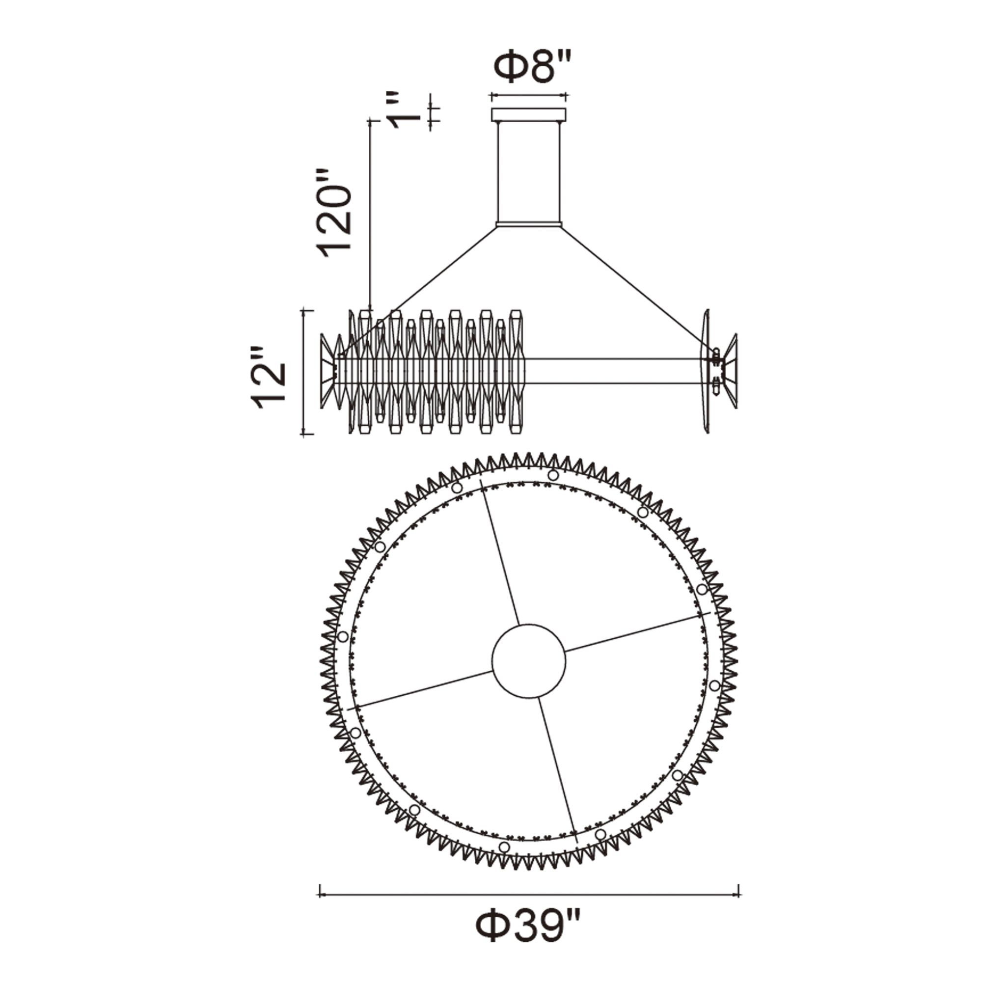 Image 5 Cityscape 24 Light Chandelier With Satin Gold Finish more views
