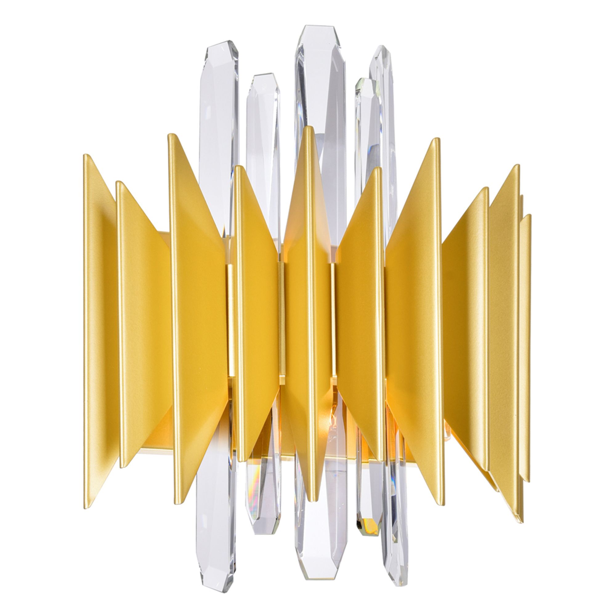 Image 2 Cityscape 5 Light 13in Satin Gold Wall Sconce more views