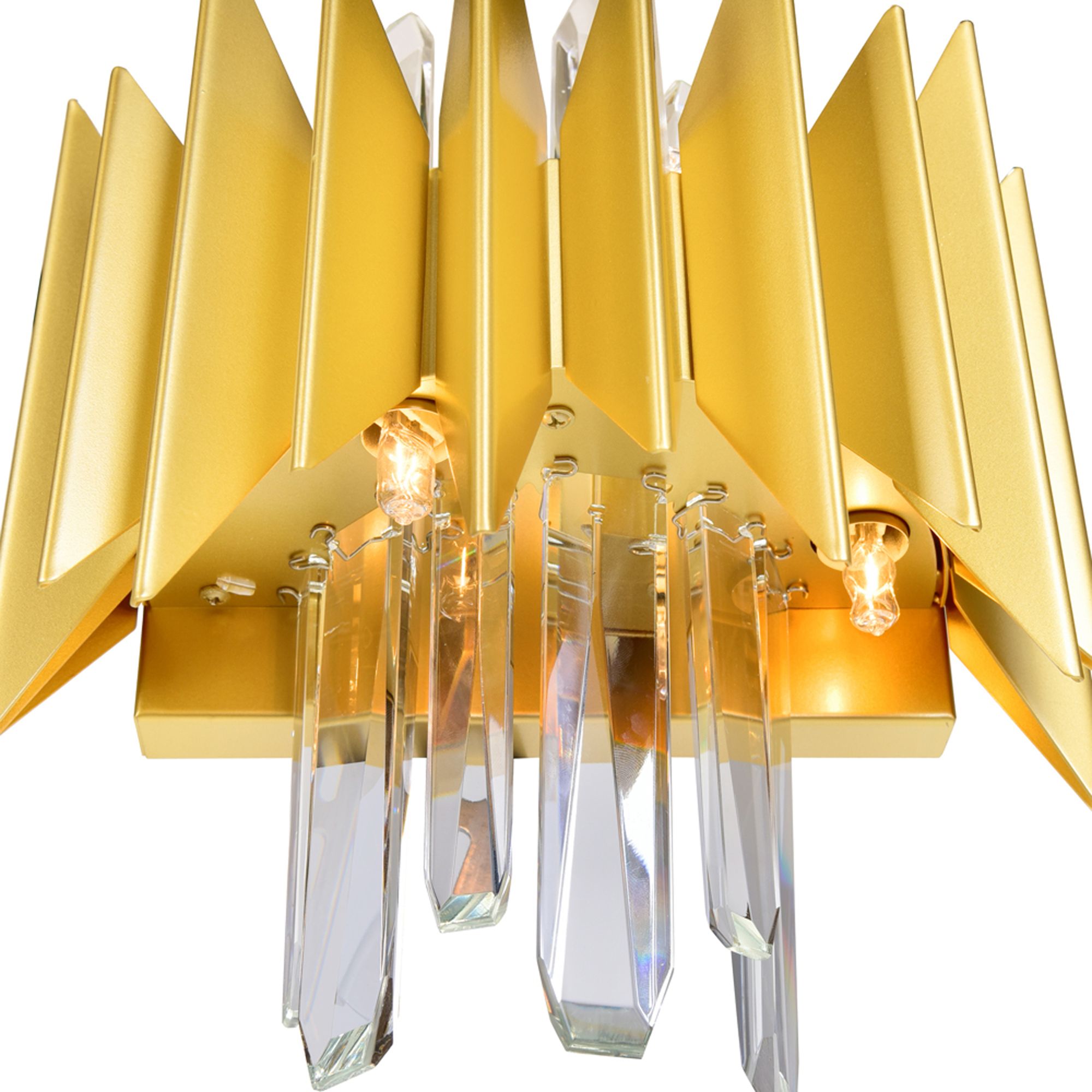 Image 4 Cityscape 5 Light 13in Satin Gold Wall Sconce more views