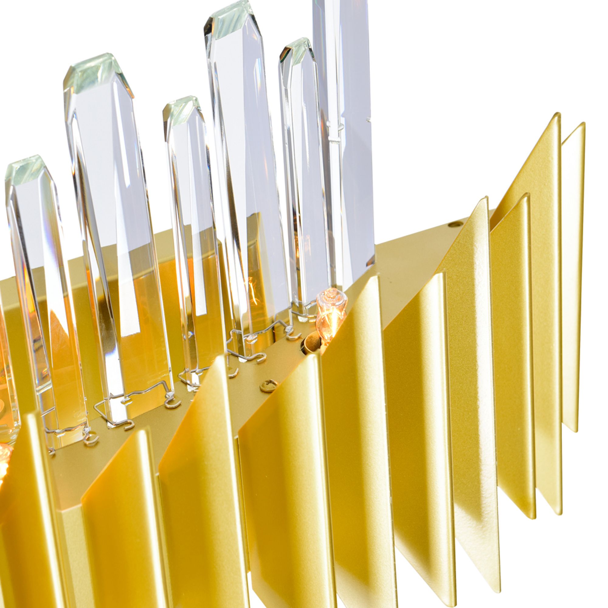 Image 5 Cityscape 5 Light Wall Sconce With Satin Gold Finish more views