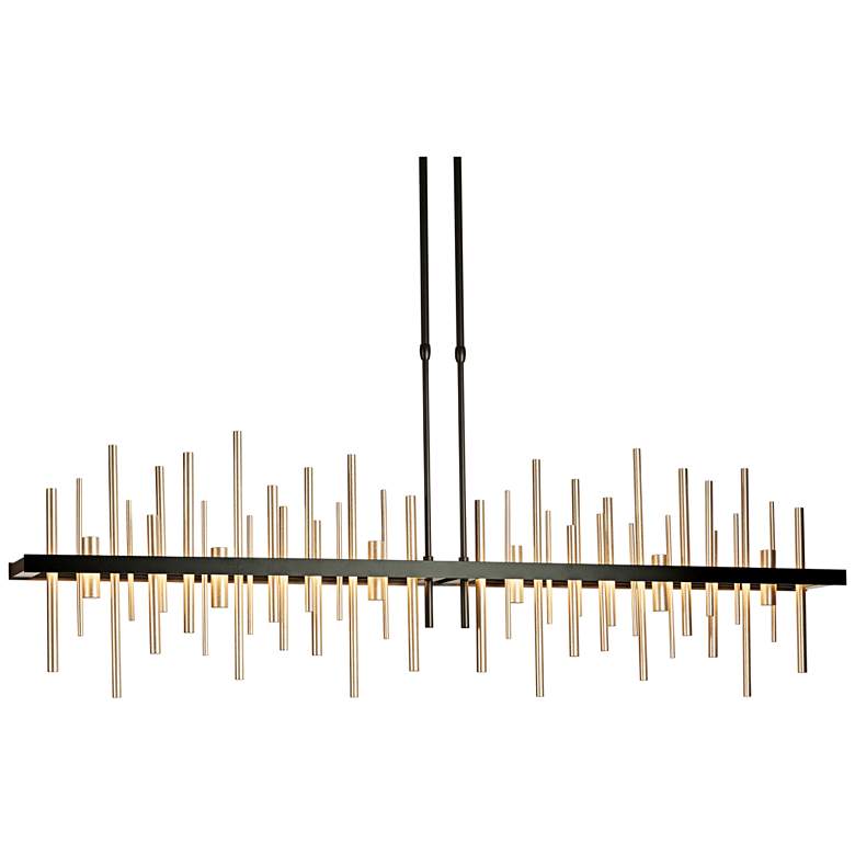 Image 2 Cityscape 51.9" Wide Large Black LED Pendant With Soft Gold