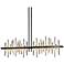 Cityscape 51.9" Wide Large Black LED Pendant With Soft Gold