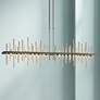 1_Cityscape 51.9" Wide Large Black LED Pendant With Soft Gold