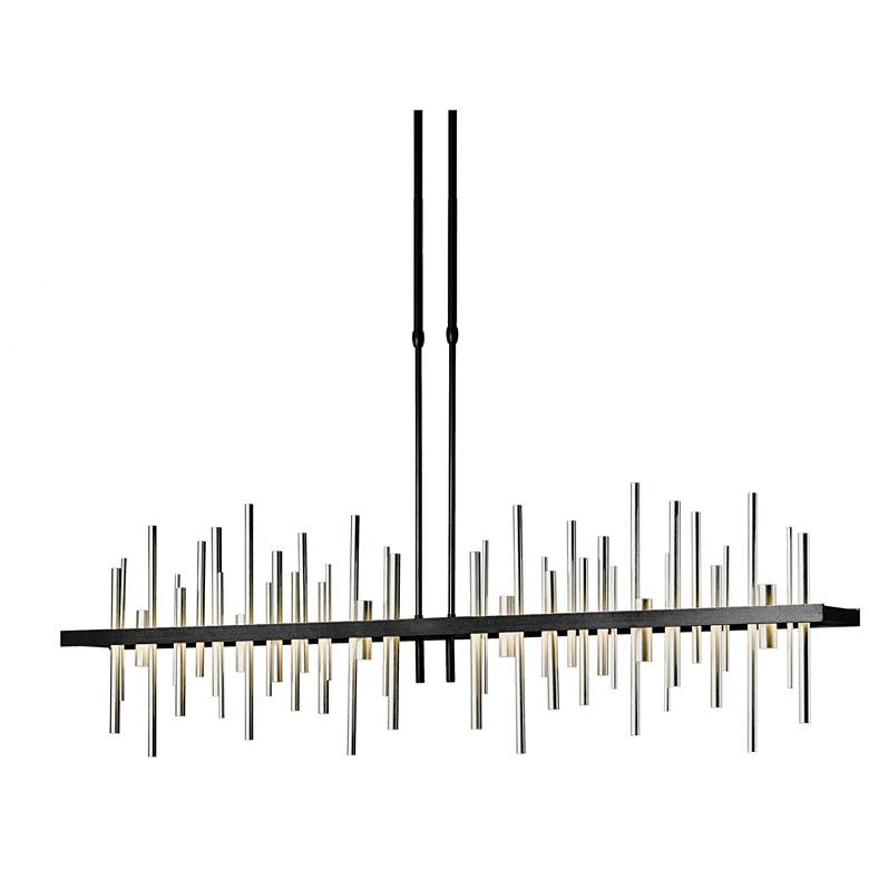 Image 1 Cityscape 51.9" Wide Large Black LED Pendant With Sterling