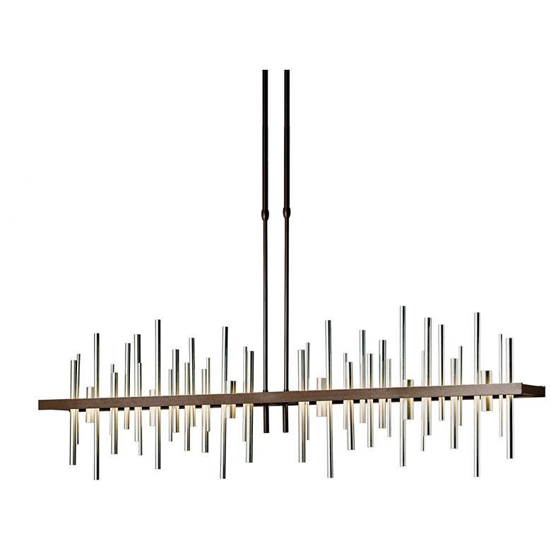 Image 1 Cityscape 51.9" Wide Large Bronze LED Pendant With Sterling
