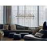 3_Cityscape 51.9" Wide Large Dark Smoke And Vintage Platinum LED Pendant more views