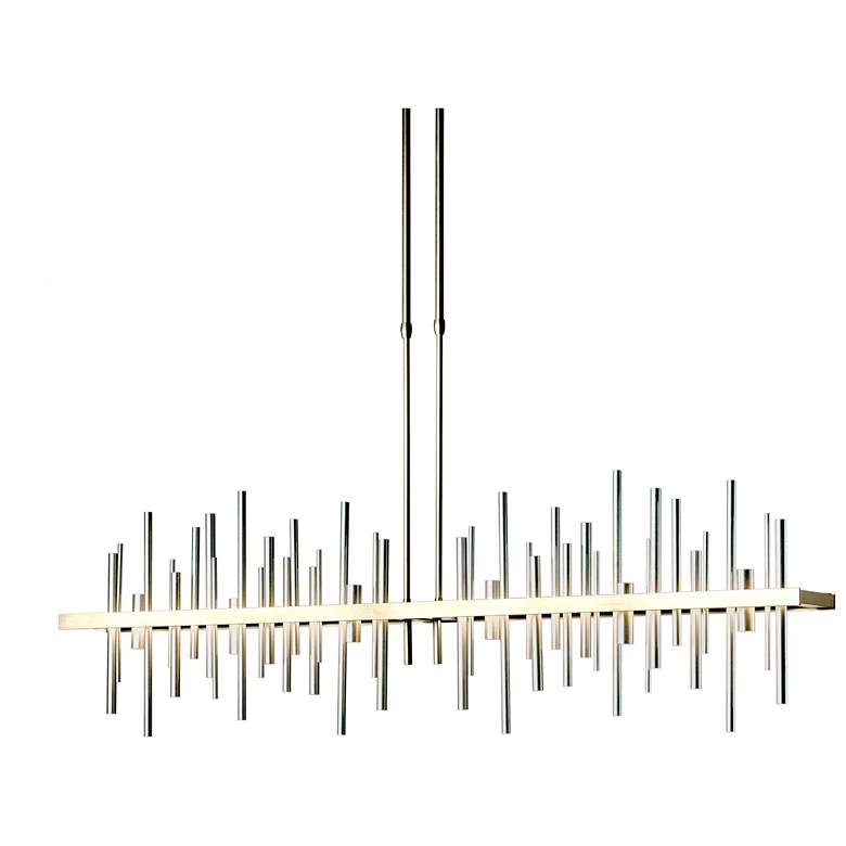 Image 1 Cityscape 51.9" Wide Large Modern Brass LED Pendant With Sterling