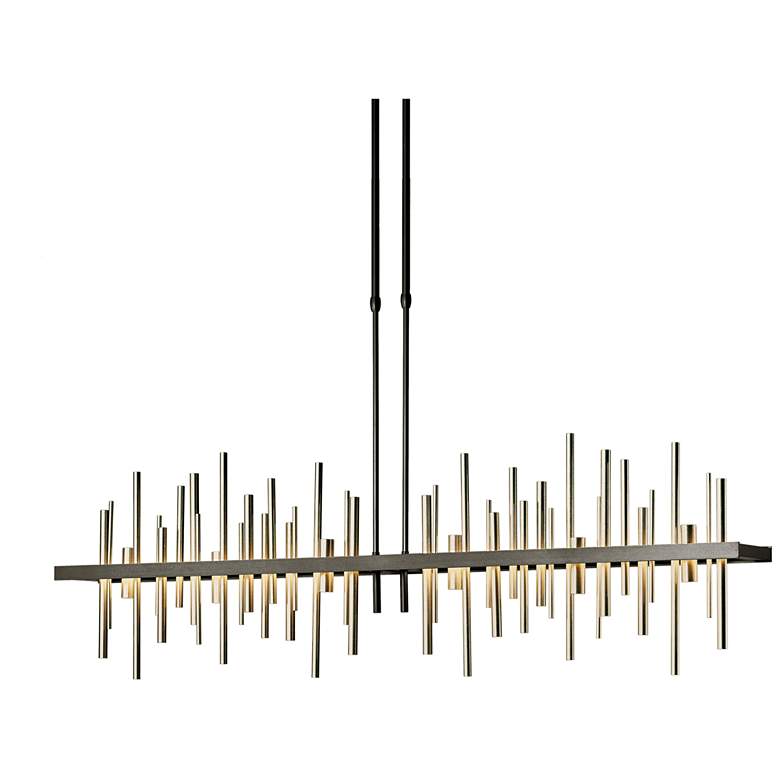 Image 1 Cityscape 51.9" Wide Large Oil Rubbed Bronze And Soft Gold LED Pendant