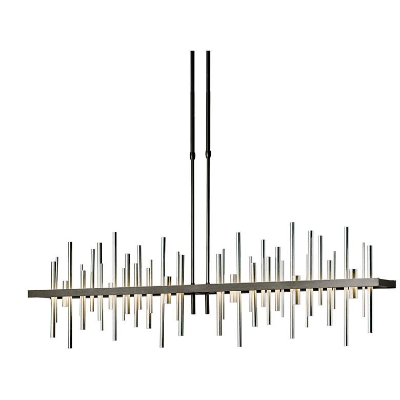 Image 1 Cityscape 51.9" Wide Large Oil Rubbed Bronze LED Pendant With Sterling