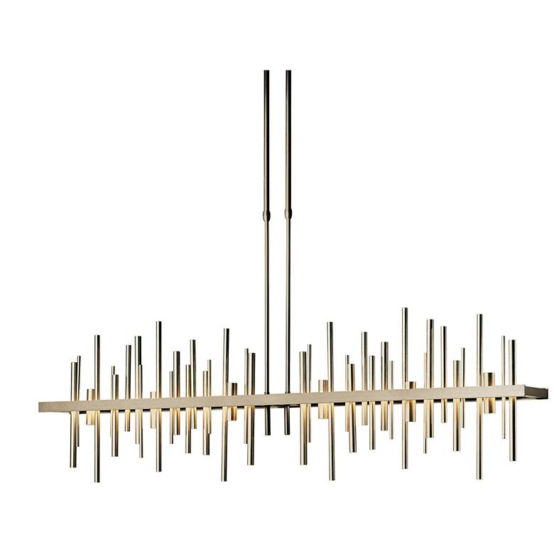 Image 1 Cityscape 51.9" Wide Large Soft Gold LED Pendant With Soft Gold