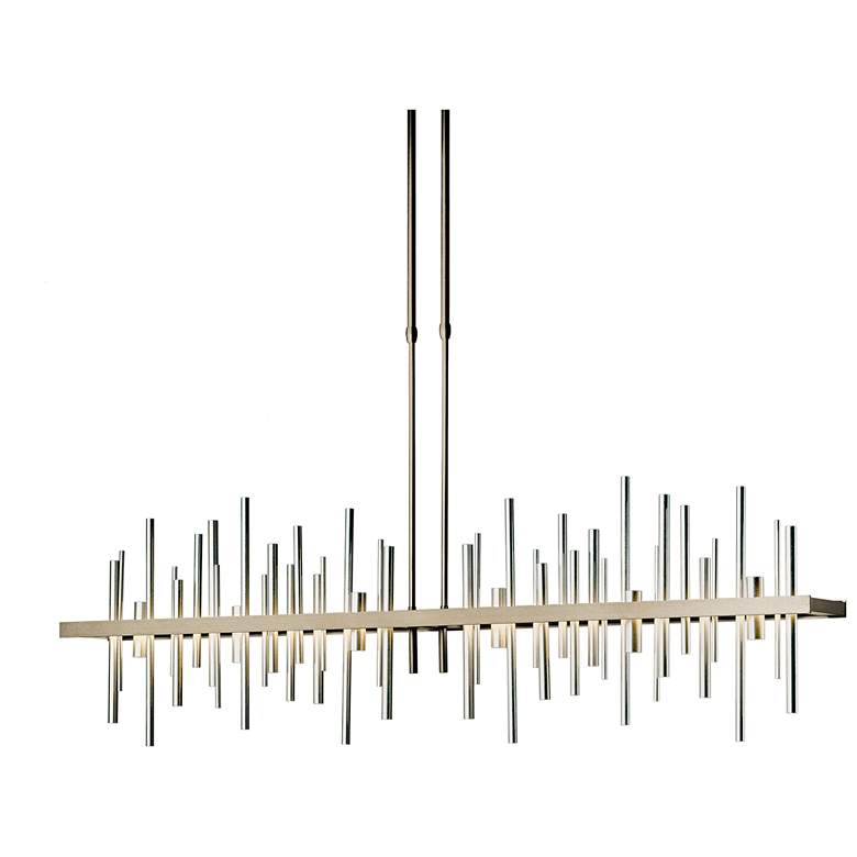Image 1 Cityscape 51.9" Wide Large Soft Gold LED Pendant With Sterling