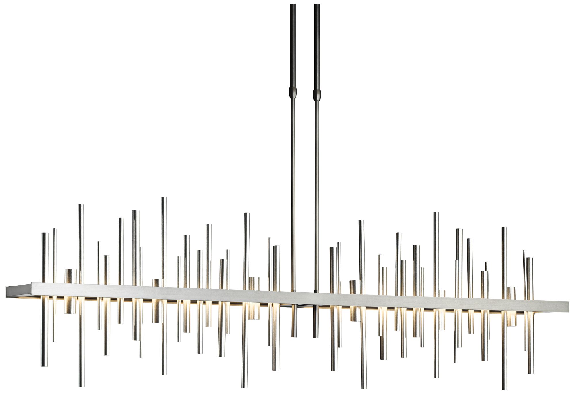 Image 2 Cityscape 51.9"W Dark Smoke & Vintage Platinum LED Pendant Made to Order