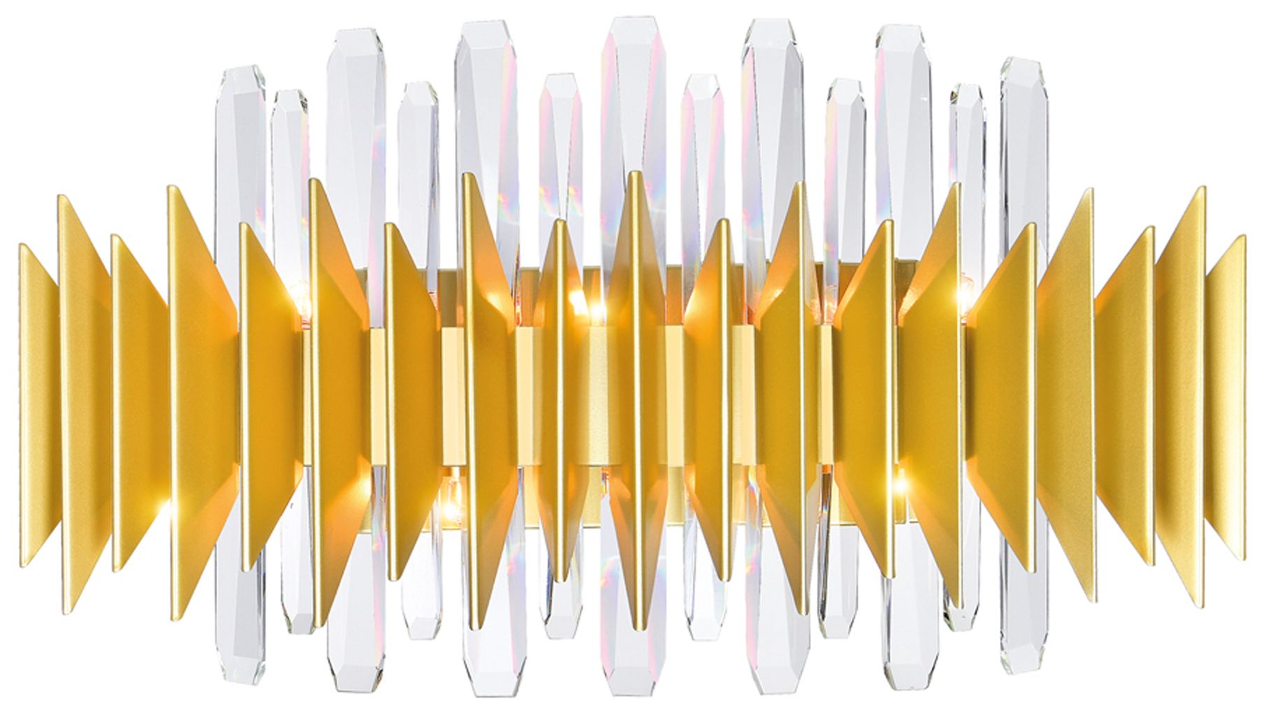Cityscape 7 Light 24in Satin Gold Wall Sconce