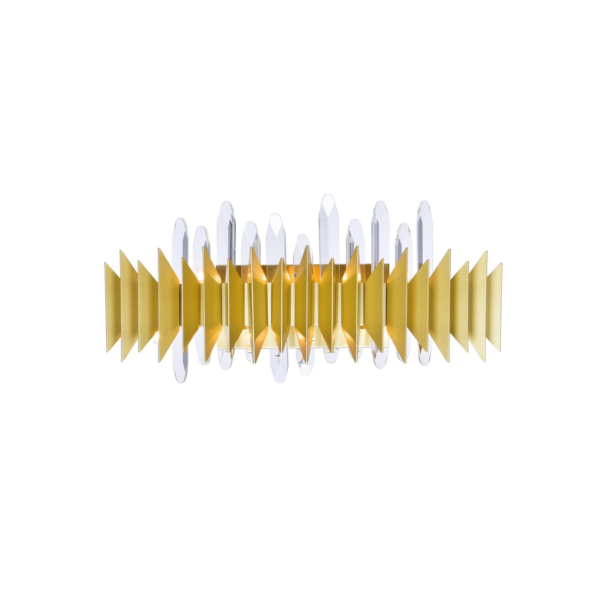 Image 2 Cityscape 7 Light 24in Satin Gold Wall Sconce more views