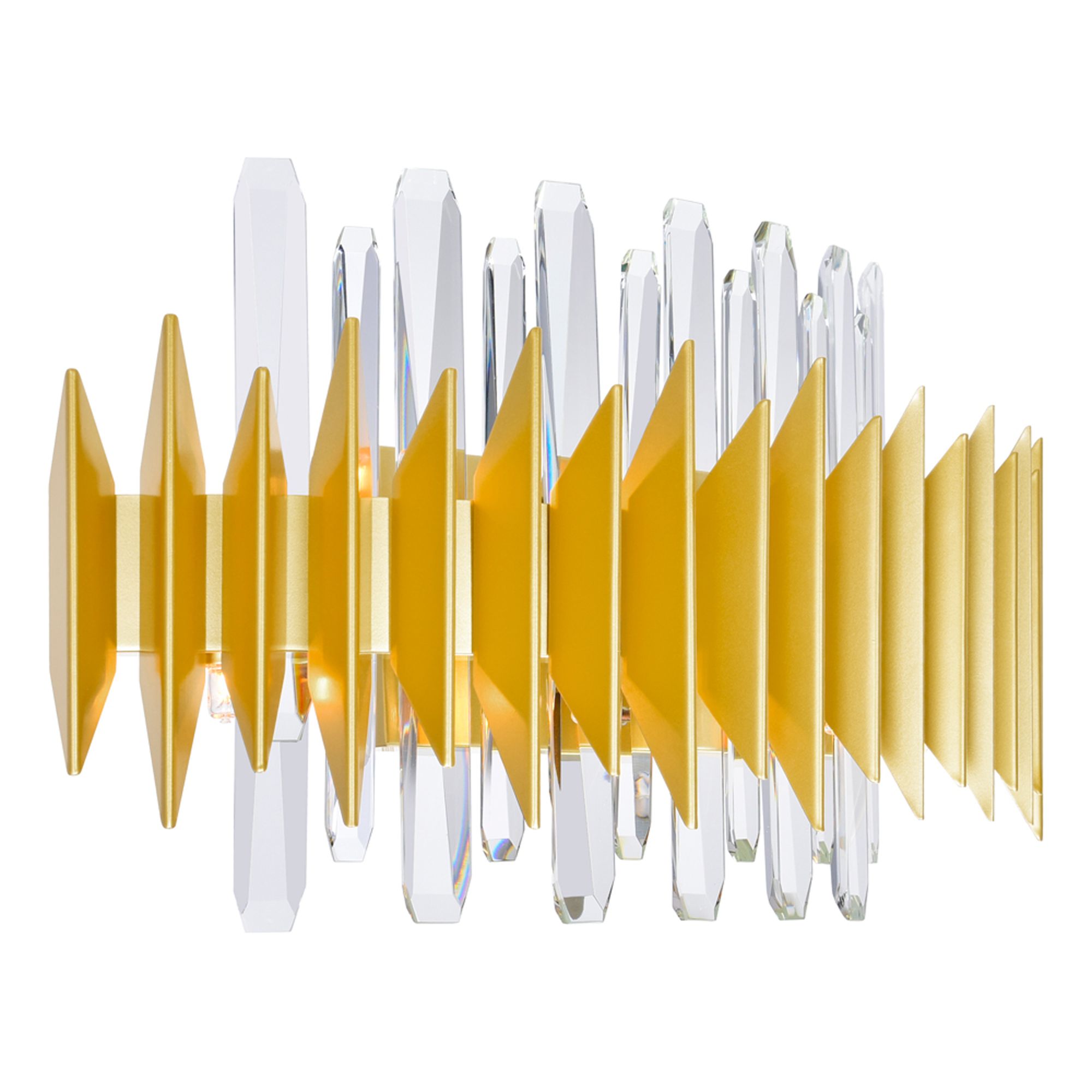 Image 3 Cityscape 7 Light 24in Satin Gold Wall Sconce more views