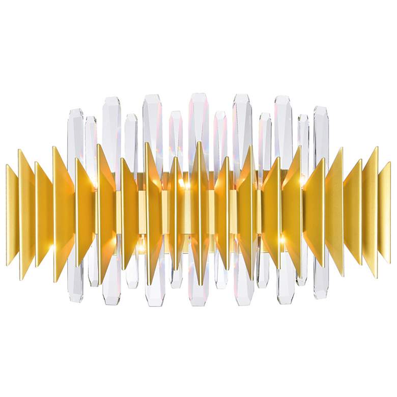 Image 1 Cityscape 7 Light Wall Sconce With Satin Gold Finish