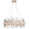Cityscape Circular LED Pendant - Gold - Platinum Accents - Standard Height