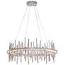 Cityscape Circular LED Pendant - Platinum Finish & Accents - Standard
