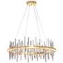 Cityscape Circular LED Pendant - Sterling - Platinum Accents - Standard