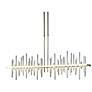 Cityscape Large LED Pendant - Brass - Sterling Accents - Standard Height