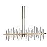 Cityscape Large LED Pendant - Gold - Platinum Accents - Standard Height