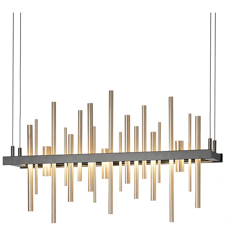 Image 1 Cityscape LED Pendant - Black Finish - Soft Gold Accents - Standard Height