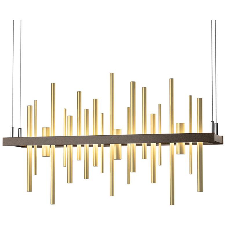 Image 1 Cityscape LED Pendant - Bronze - Modern Brass