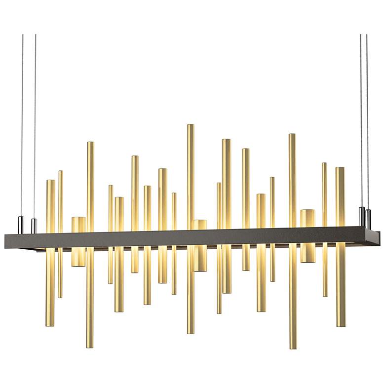 Image 1 Cityscape LED Pendant - Dark Smoke - Modern Brass