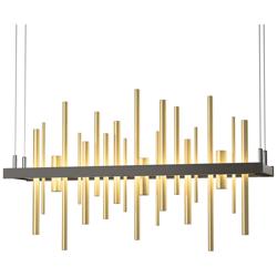 Cityscape LED Pendant - Dark Smoke - Modern Brass
