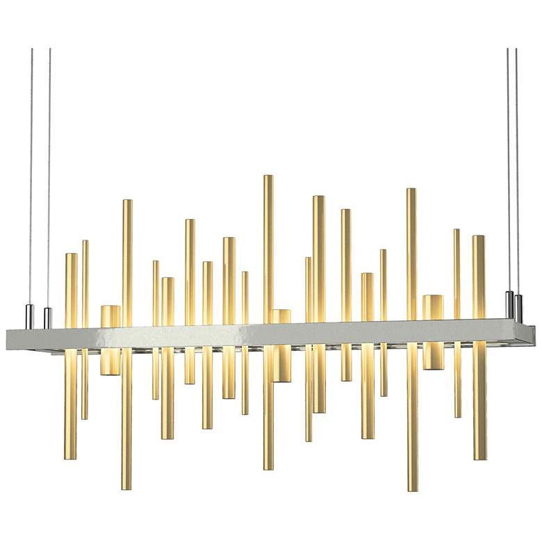 Image 1 Cityscape LED Pendant - Sterling - Modern Brass