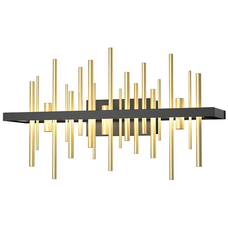 Image 1 Cityscape LED Sconce - Black - Modern Brass