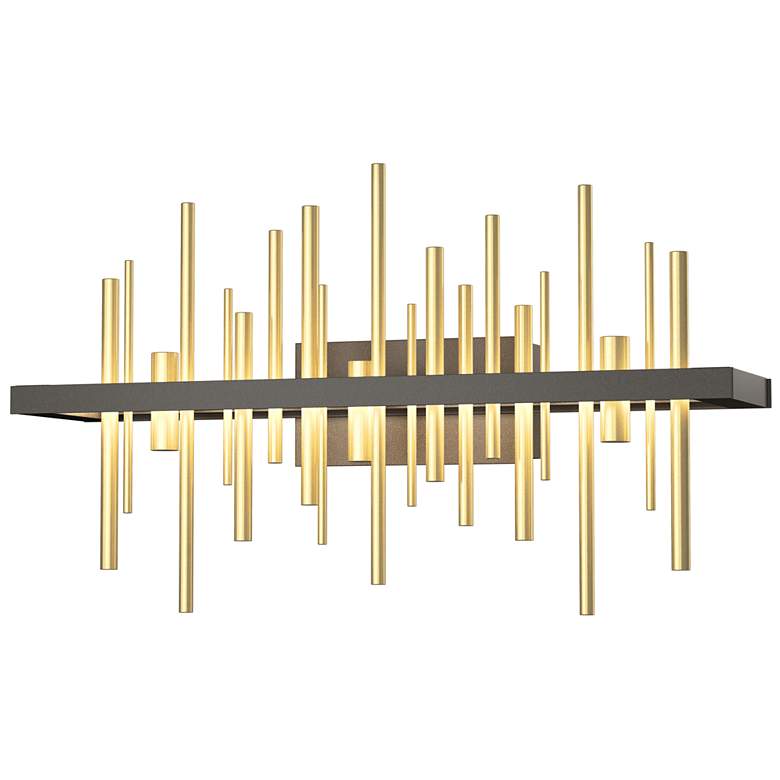 Image 1 Cityscape LED Sconce - Dark Smoke - Modern Brass