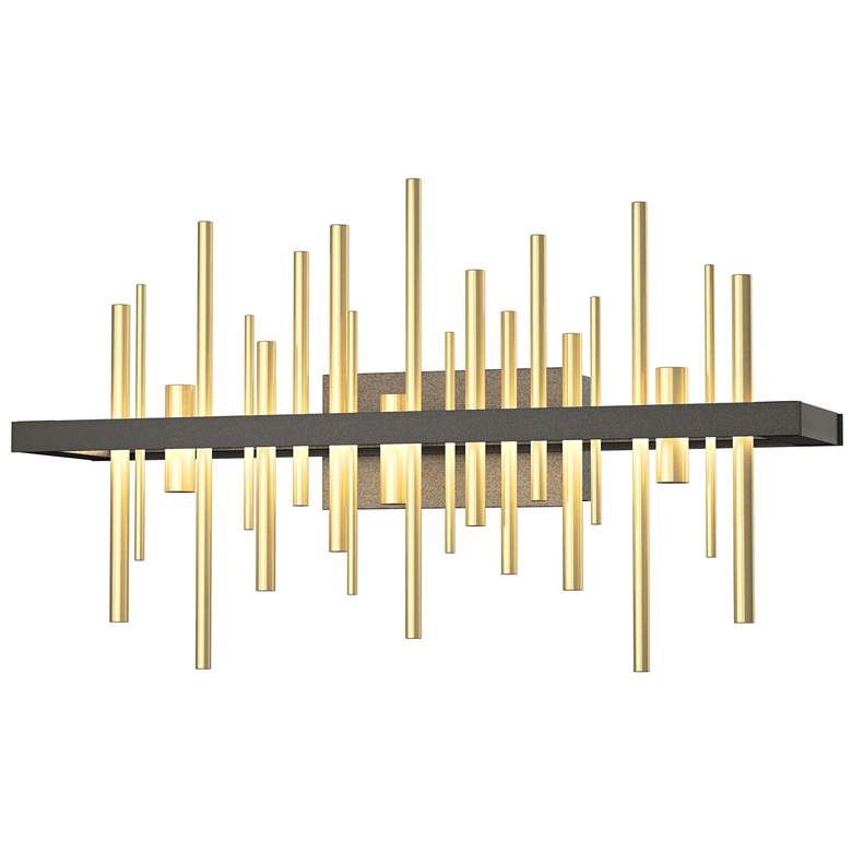 Image 1 Cityscape LED Sconce - Iron - Modern Brass