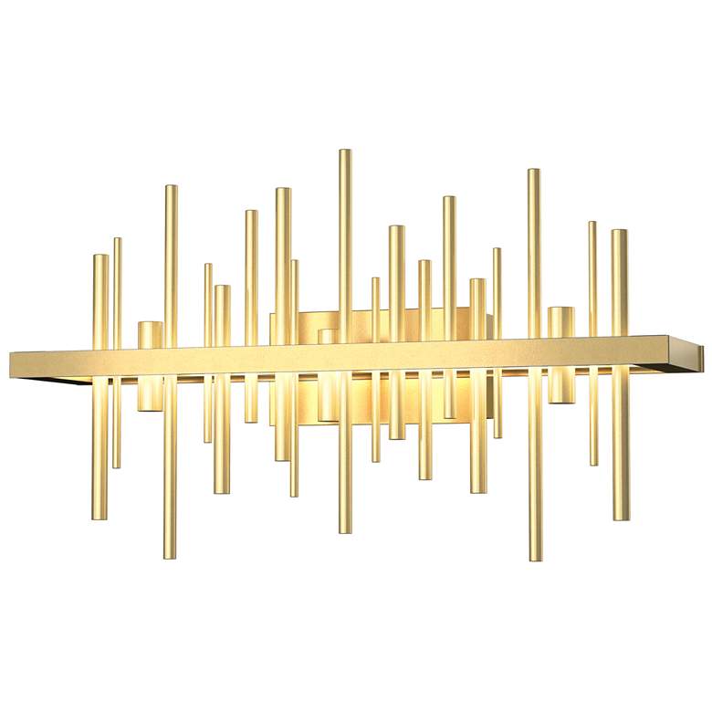Image 1 Cityscape LED Sconce - Modern Brass