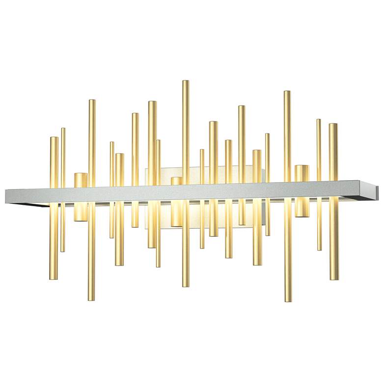Image 1 Cityscape LED Sconce - Platinum - Modern Brass