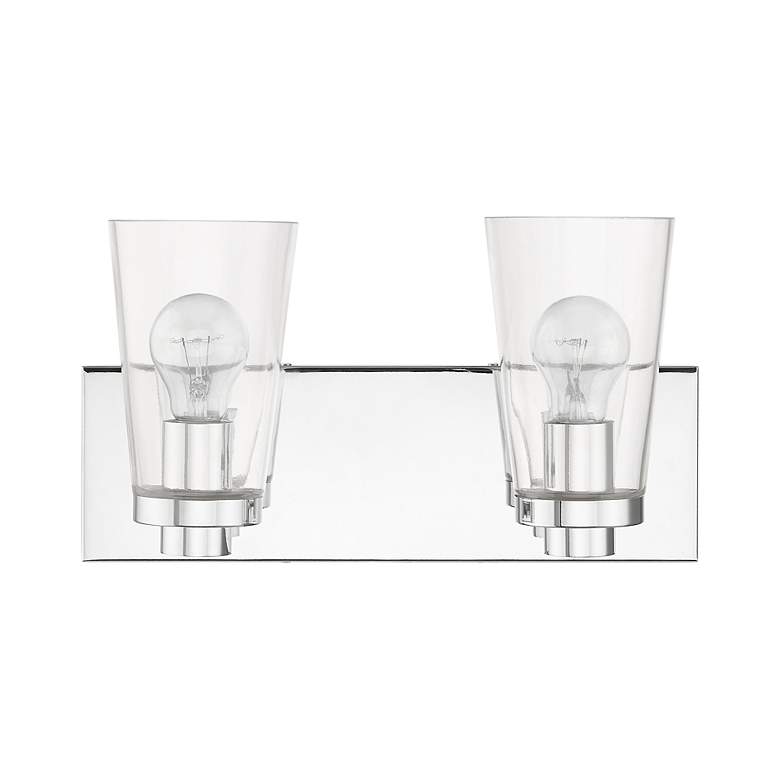 Image 3 Cityview 2 Light Polished Chrome Vanity Sconce more views