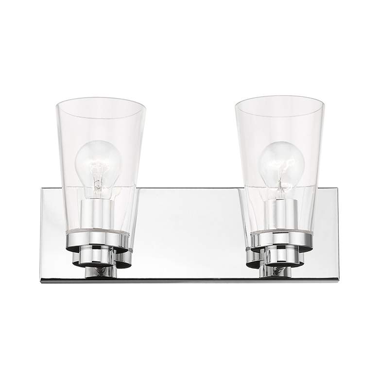 Image 4 Cityview 2 Light Polished Chrome Vanity Sconce more views