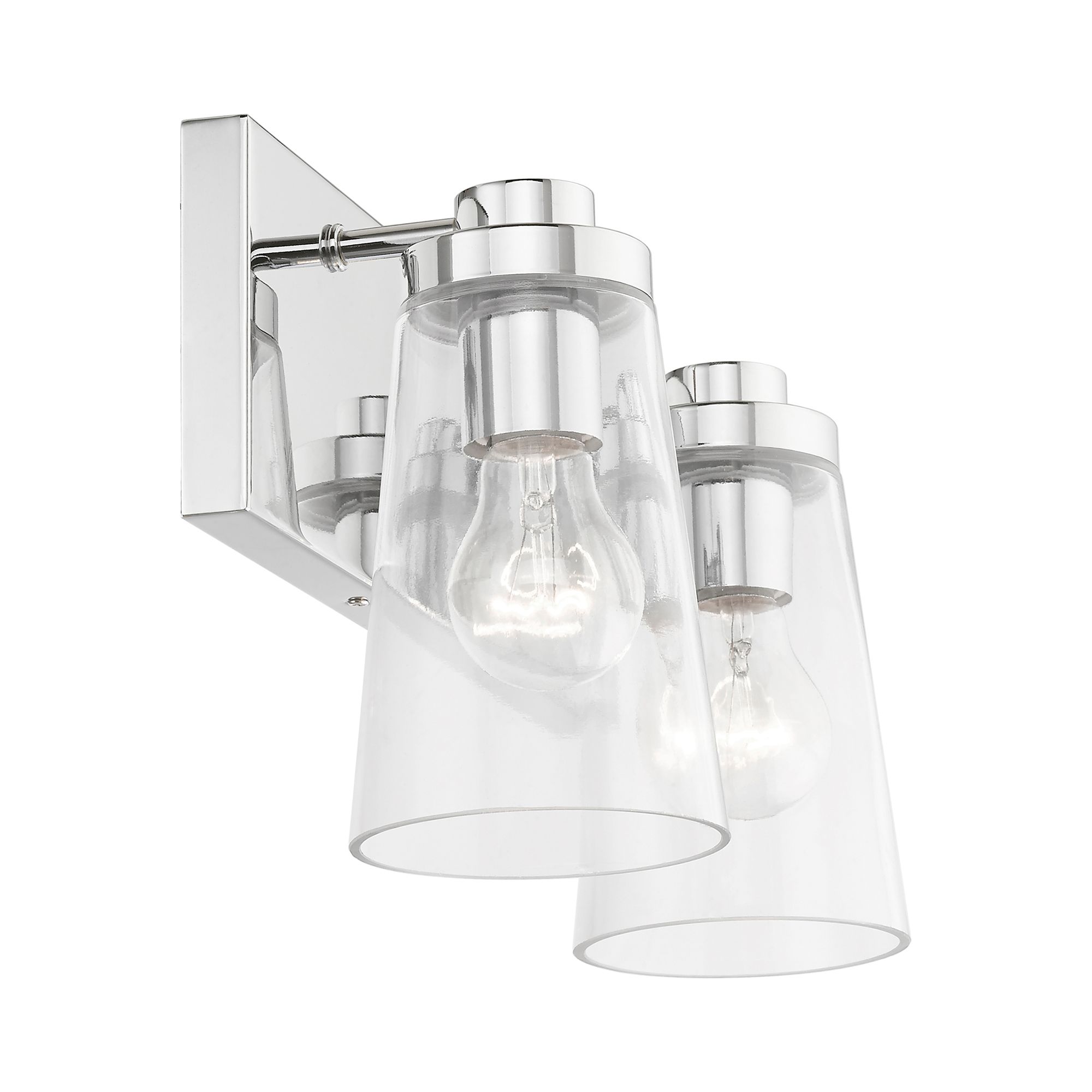 Cityview 2 Light Polished Chrome Vanity Sconce