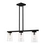 5_Cityview 3 Light Black Linear Chandelier with Brushed Nickel Accents more views