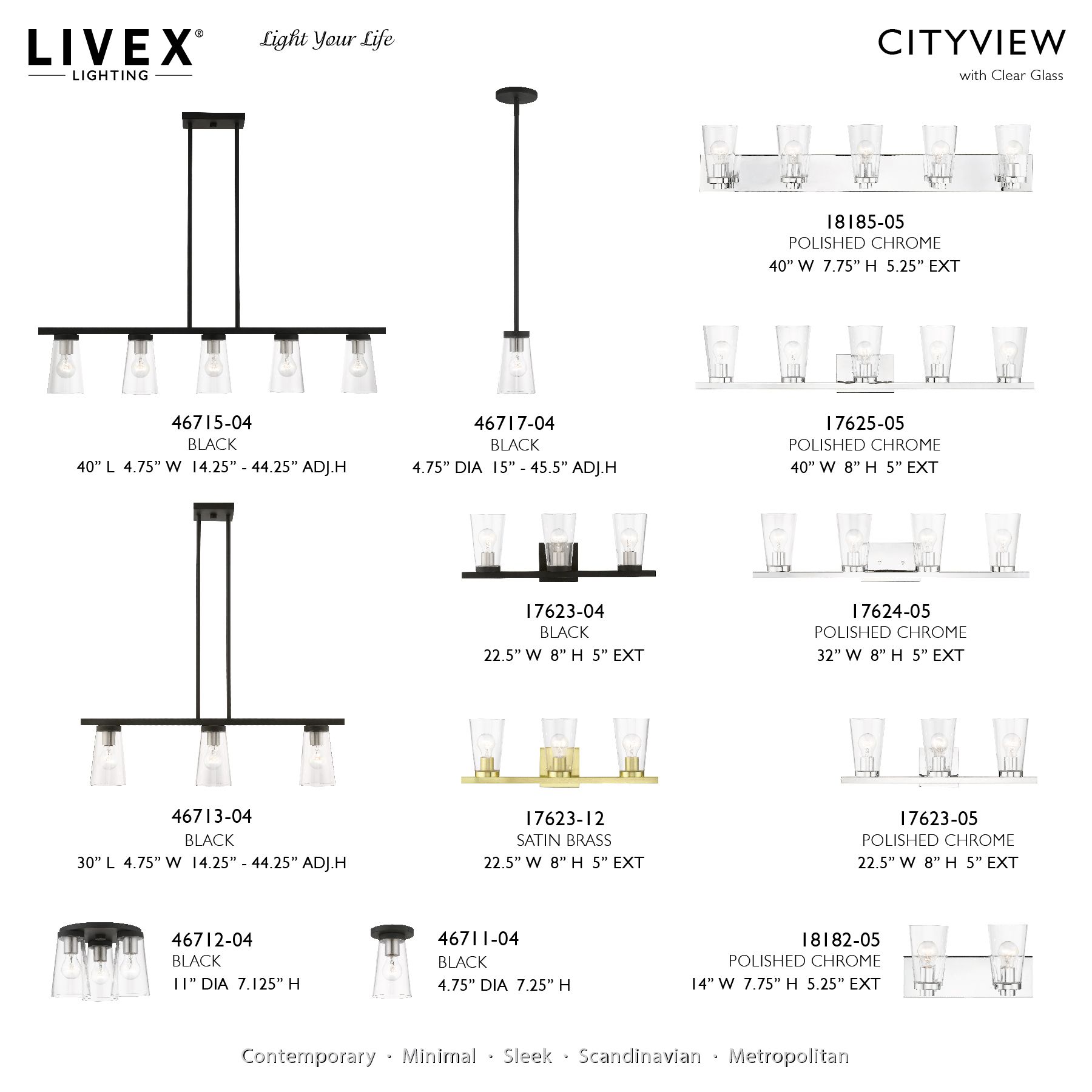 Cityview 3 Light Black with Brushed Nickel Accents Large Flush Mount