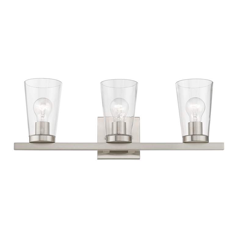 Image 4 Cityview 3 Light Brushed Nickel Vanity Sconce more views