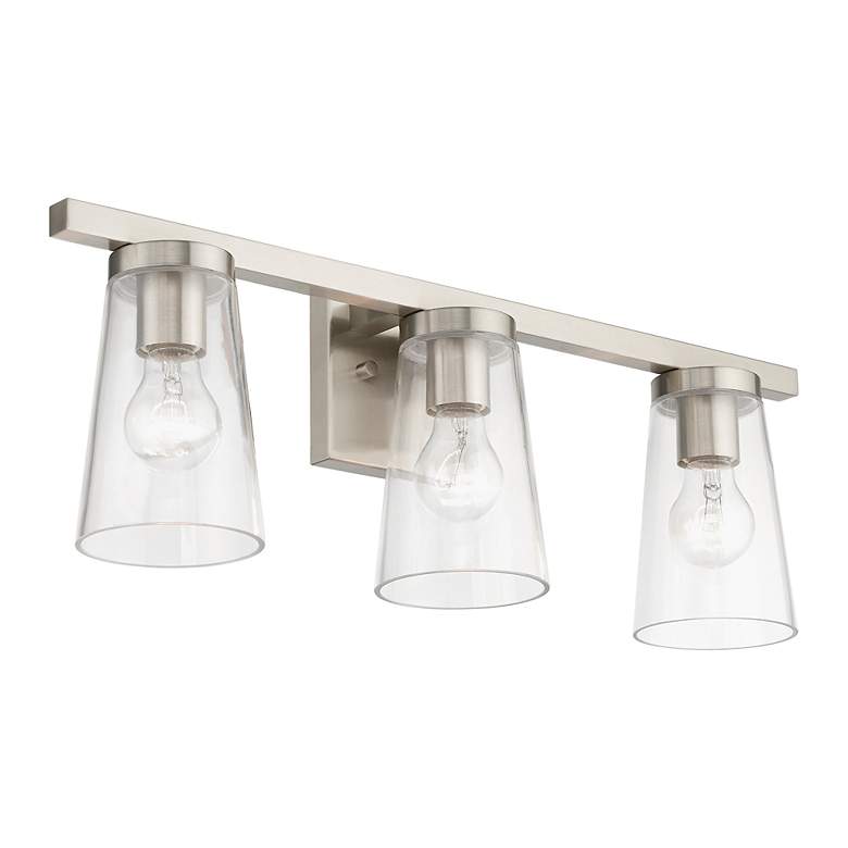 Image 6 Cityview 3 Light Brushed Nickel Vanity Sconce more views