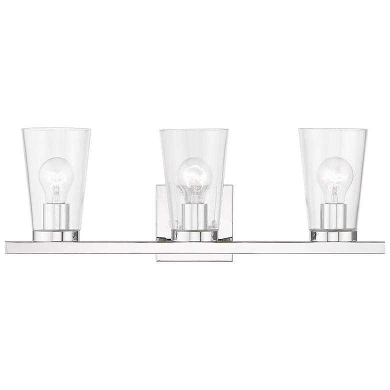 Image 1 Cityview 3 Light Polished Chrome Vanity Sconce