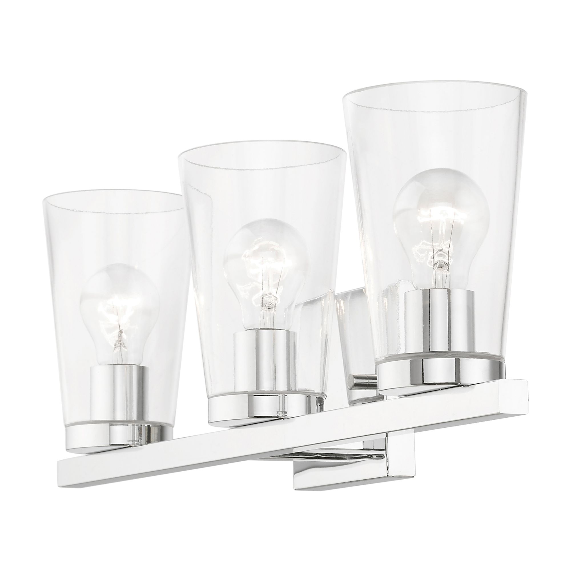 Cityview 3 Light Polished Chrome Vanity Sconce